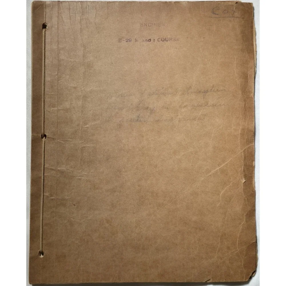 1945 B-29 Superfortress Engines M And I Manual Restricted Maintenance Training